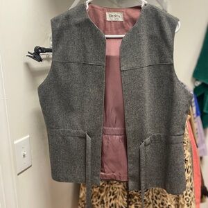 Dereta Gray Wool Vest